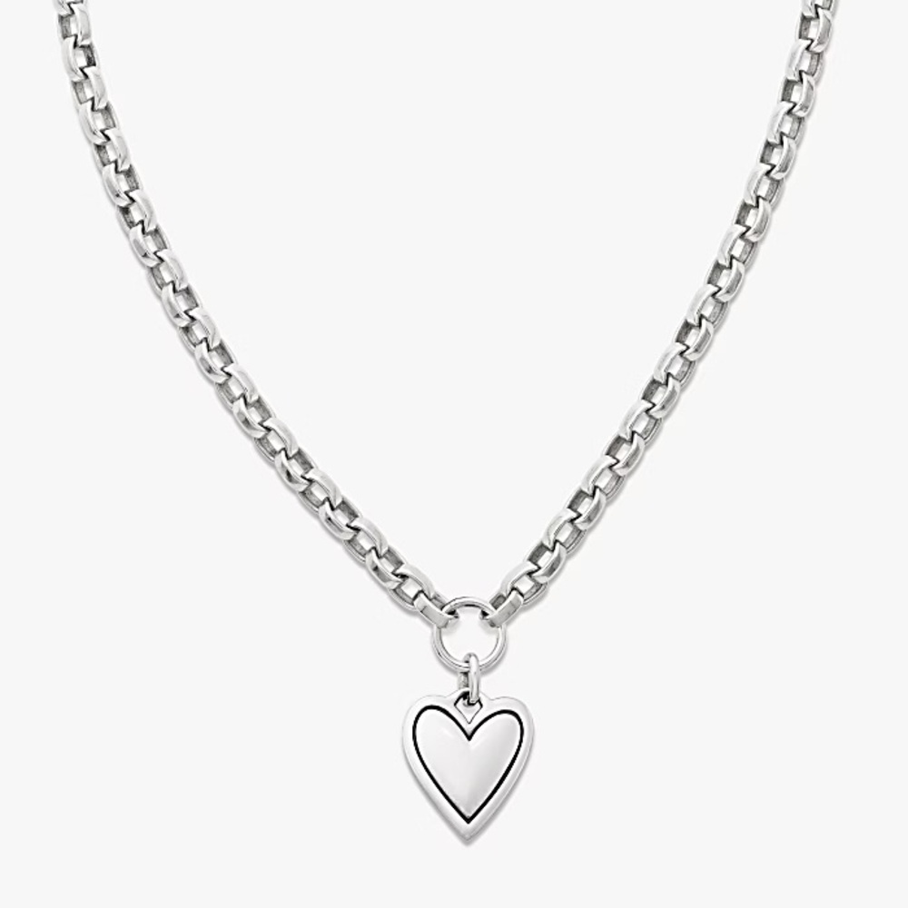 James Avery timeless heart necklace , steadying silver , 18”
